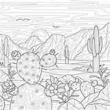 Desert Coloring Page Printable sketch template