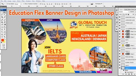 Education Banner Design in Photoshop cs || Photoshop Tutorial - YouTube