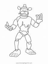 Dreadbear FNAF Coloring Page For Kids  Free Five Nights At Freddys sketch template