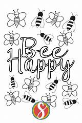 25  Free Bee Coloring Pages — Stevie Doodles sketch template