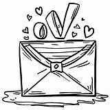 Love Letter Coloring Page · Creative Fabrica sketch template