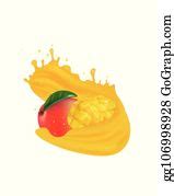 550 Mango Juice Drink Splashing Vector Clip Art | Royalty Free - GoGraph