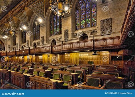 Interior of the Canada Commons of Parliament, Ottawa Editorial Stock ...