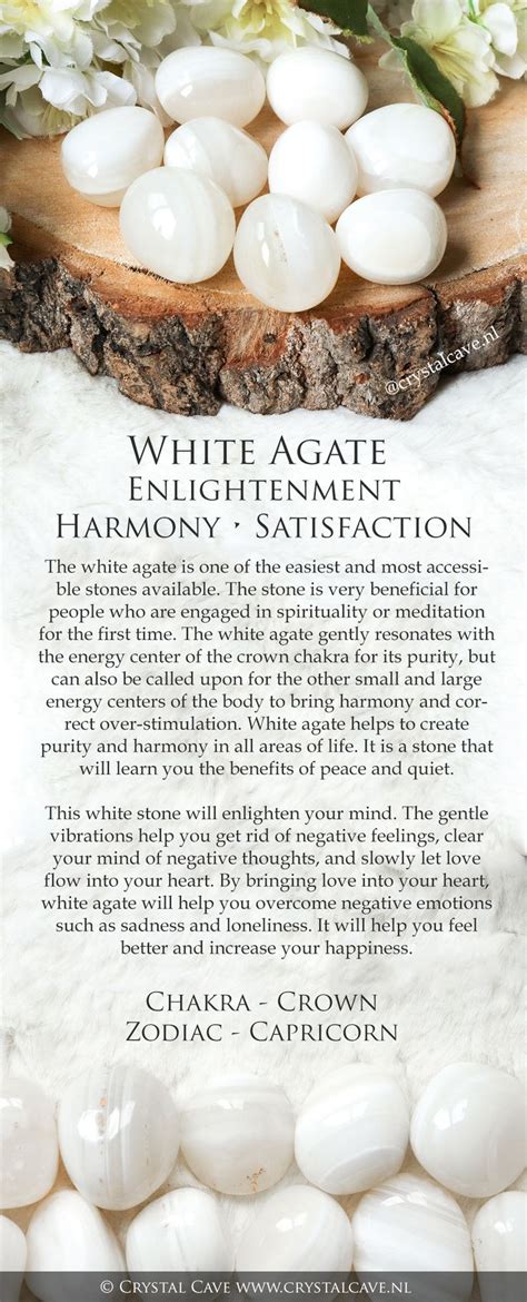 White Agate Stone / White Agate Gemstone / White Agate Crystal / White Agate Mineral Meaning