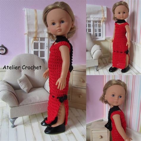 "Red and Black" crochet pattern for Chérie Corolle