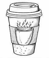 Coffee Cup Coloring Pages sketch template
