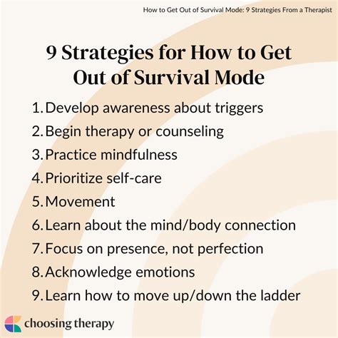 9 Steps for Getting Out of Survival Mode