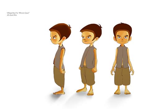 Village Kid- Character for 2d short film-Bhoot Gaun | Cartoon character design, Kid character ...