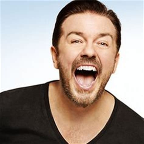 Ricky Gervais makes funny faces. and he's a funny guy