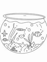 Fish Bowl Coloring Pages Printable For Free Download sketch template