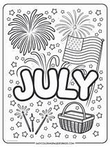 July Coloring Pages For Kids 5 Free Printable  Easy sketch template