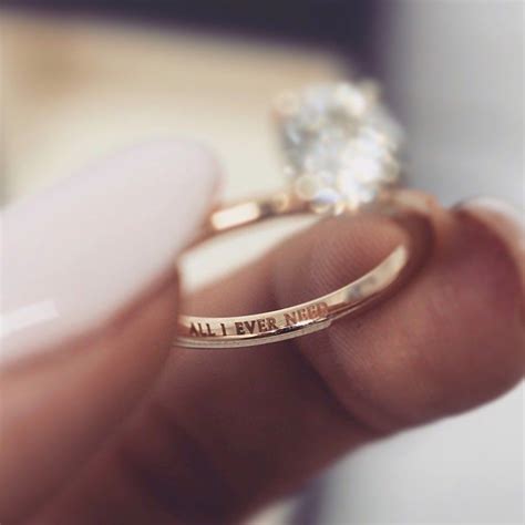 Engraved Engagement Ring: All I Ever Need