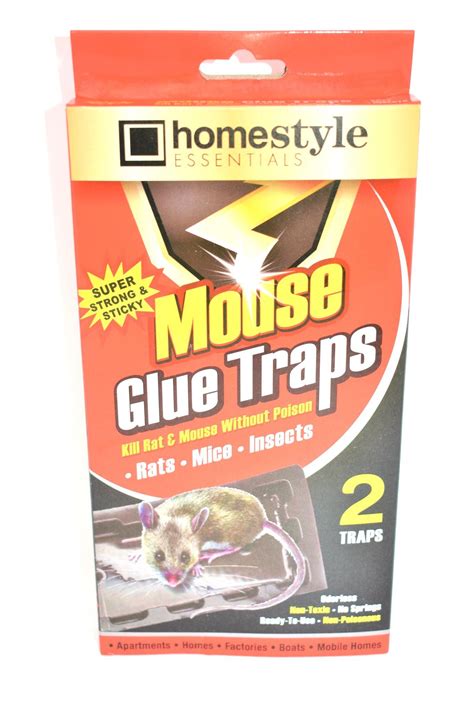 Homestyle Essentials Super Strong & Sticky Mouse Glue Traps, 2-ct ...