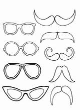 Moustache Coloring Page Pages sketch template