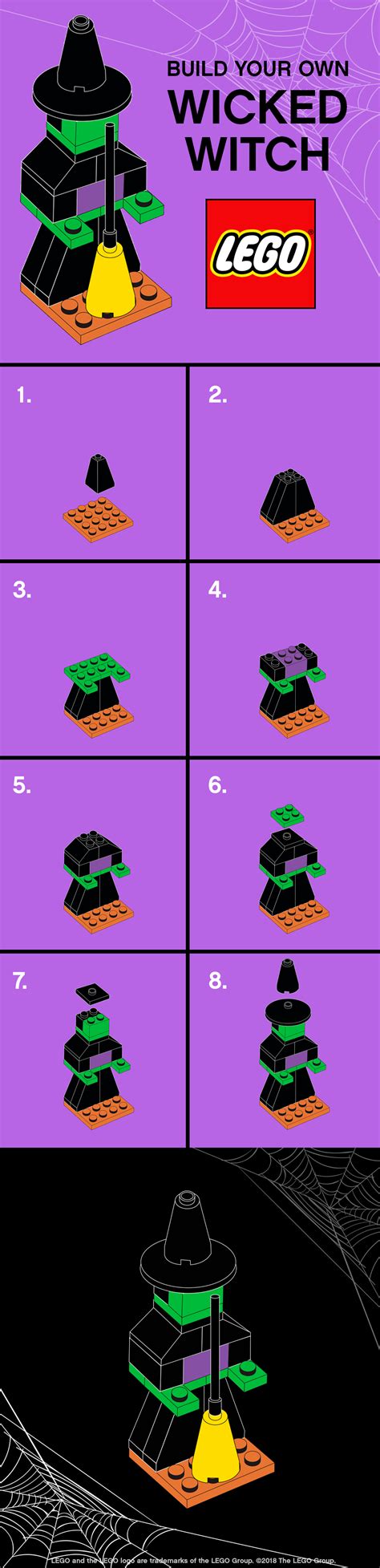 Build your own Wicked Witch for Halloween! Lego For Kids, All Lego, Easy Lego Creations, Lego ...