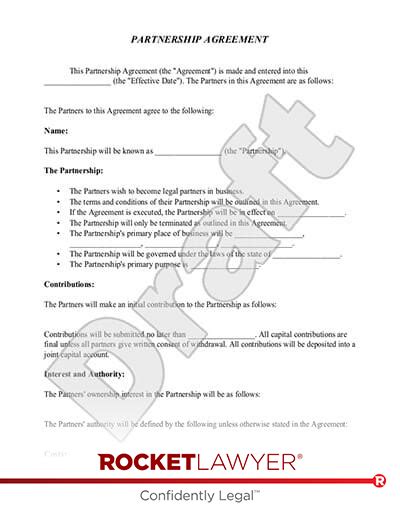 Free Partnership Agreement: Make, Sign & Download - Rocket Lawyer