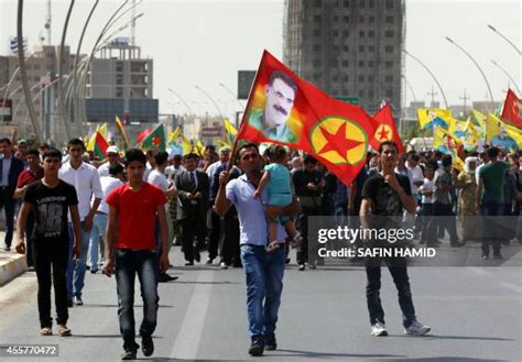 Flag Of The Kurdistan Workers Party Photos and Premium High Res ...