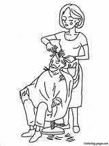 Hairdresser Coloring Pages At GetDrawings  Free Download sketch template