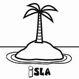 Colorear Isola Islas Ilha Verano Ile Palmeira Insule Tundra Colorat  sketch template