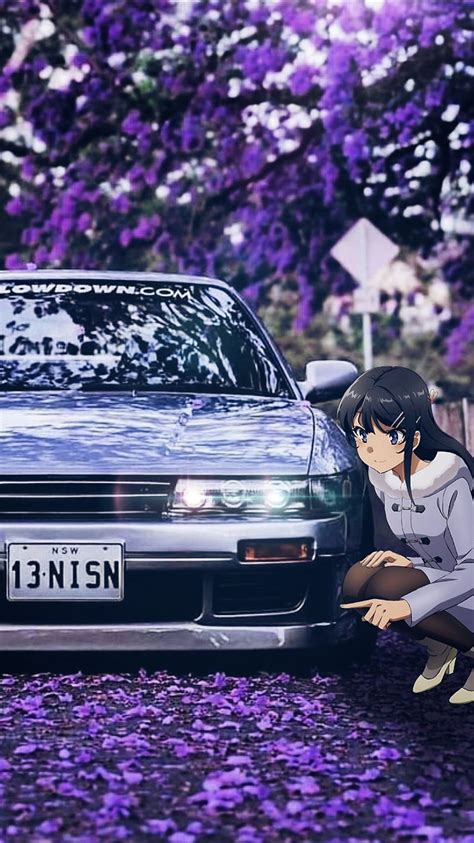 Mai san x jdm, aesthetic, anime, animegirl, bunnygirlsenpai, carros ...