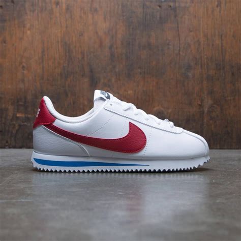 nike big kids cortez basic sl white varsity red varsity royal black