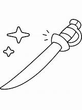 Coloring Pages Sword sketch template