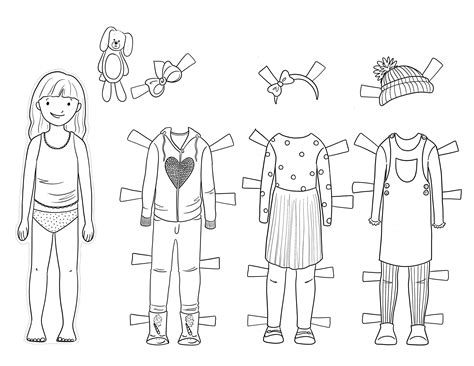 Paper Doll Dress Up Coloring Pages | tca.dothome.co.kr