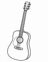 Guitar Coloring Printable  Page sketch template