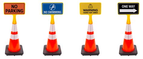 Custom Traffic Cone Sign Topper | 15" x 8" Double-Sided Signage