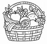 Fruit Basket Coloring Pages To Print Home sketch template