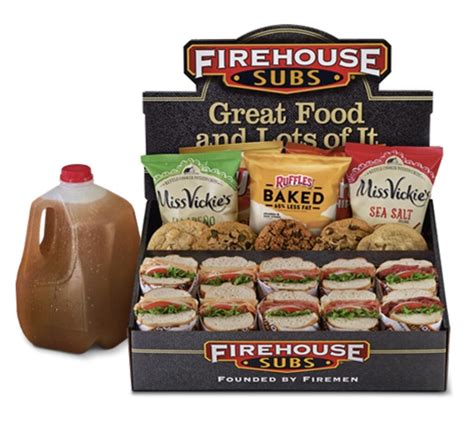 Firehouse Subs Catering Menu - Firehouse Subs Menu with Prices