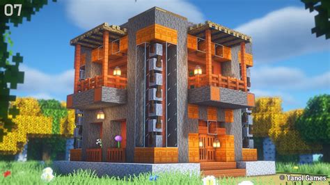 Minecraft: How to Build a Survival Acacia Wooden House (tutorial) [마인 ...