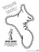Dr Seuss Sock Coloring Page sketch template