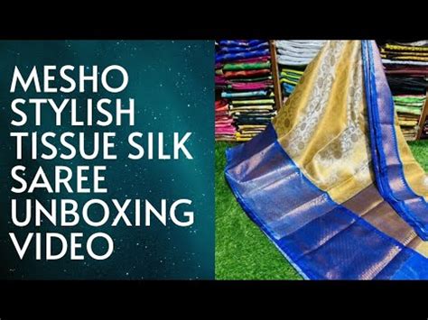 Mesho Tissue Saree||Mesho Sarees || Mesho Haul || Chandukrish Volgs ...