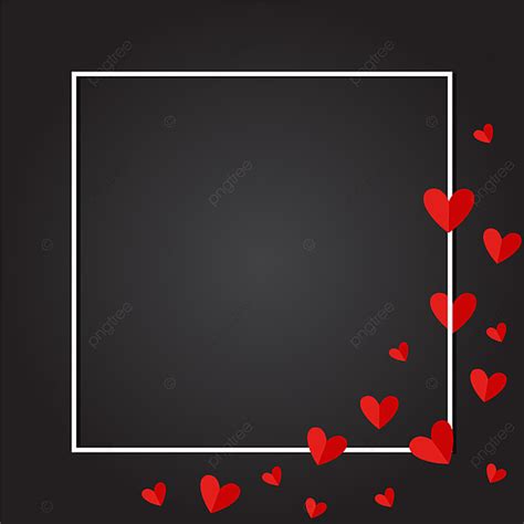 Dark Grey Gradient Vector Art PNG, Dark Grey Love Frame Vector Background Design, Love, Love ...