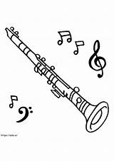 Free Printable Clarinet coloring page sketch template
