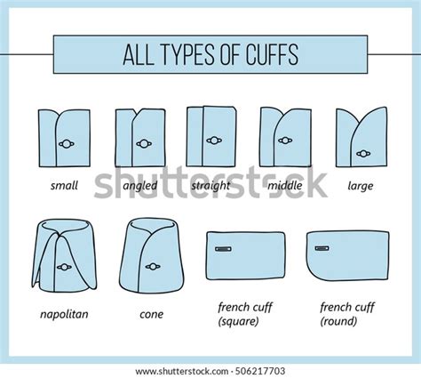 All Types Shirt Cuffs Vector Set Stock Vector (Royalty Free) 506217703