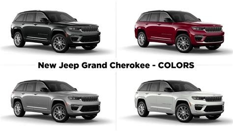 New 2022 JEEP Grand Cherokee - COLORS comparison - YouTube