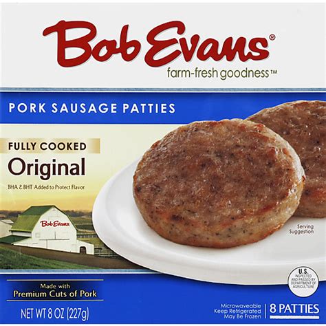 Bob Evans Fully Cooked Original Pork Sausage Patties - 8 CT | Sausage | Central Market