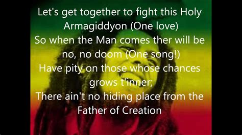 One love Bob Marley lyrics - YouTube