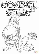 Dingo And Wombat In A Pot coloring Page  Stew sketch template