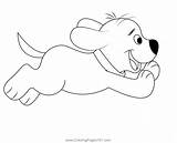 Jumping Puppy Clifford Coloring Page For Kids  Free the Big sketch template