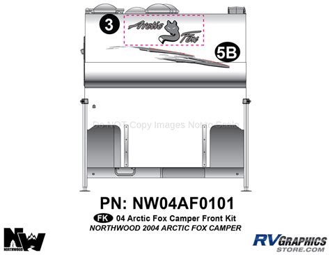 2004 Arctic Fox Camper Front Decal Kit - RV Graphics Store