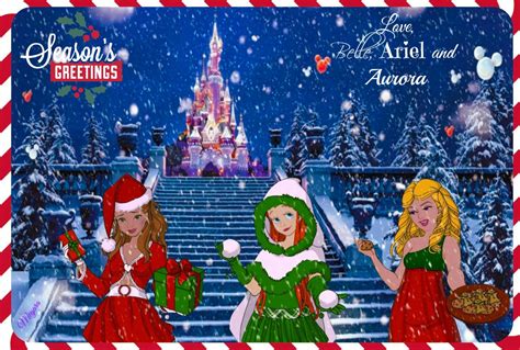 Disney Princess Christmas Card - disney crossover Photo (37915871) - Fanpop