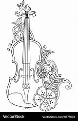Violin Coloring Pages For Kids sketch template