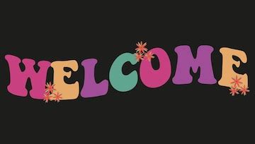 Premium Vector | Colorful Welcome Banner With Dark Background