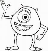 Mike Wazowski Coloring Pages  Home sketch template