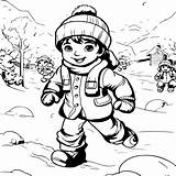 Snowball Fight Coloring Pages sketch template