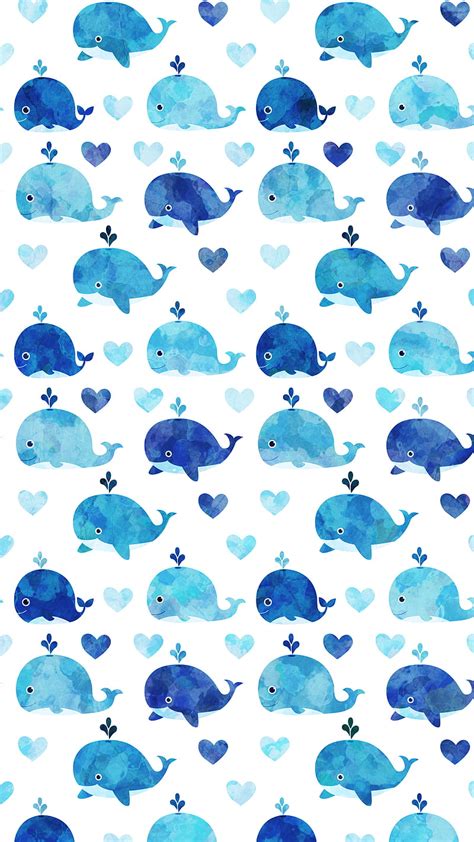 Cute Blue Whales, Cute, Pravokrug, HD phone wallpaper | Peakpx