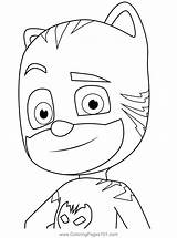 Catboy Face PJ Masks Coloring Page For Kids  Free Printable sketch template